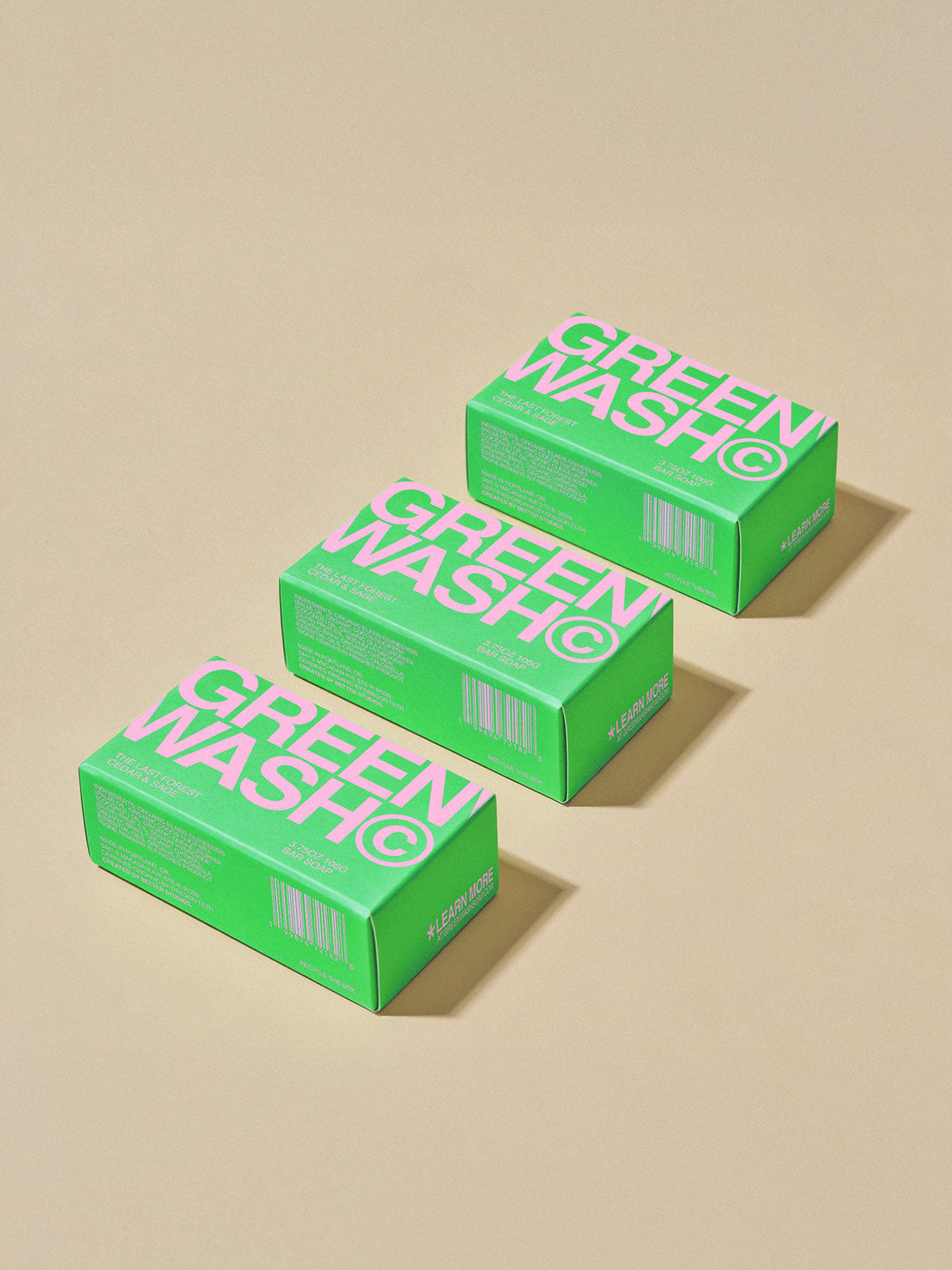 GREENWASH© Bar Soap 3-Pack – Cedar & Sage